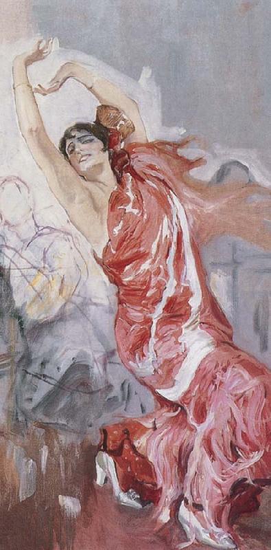 Joaquin Sorolla Long red dance